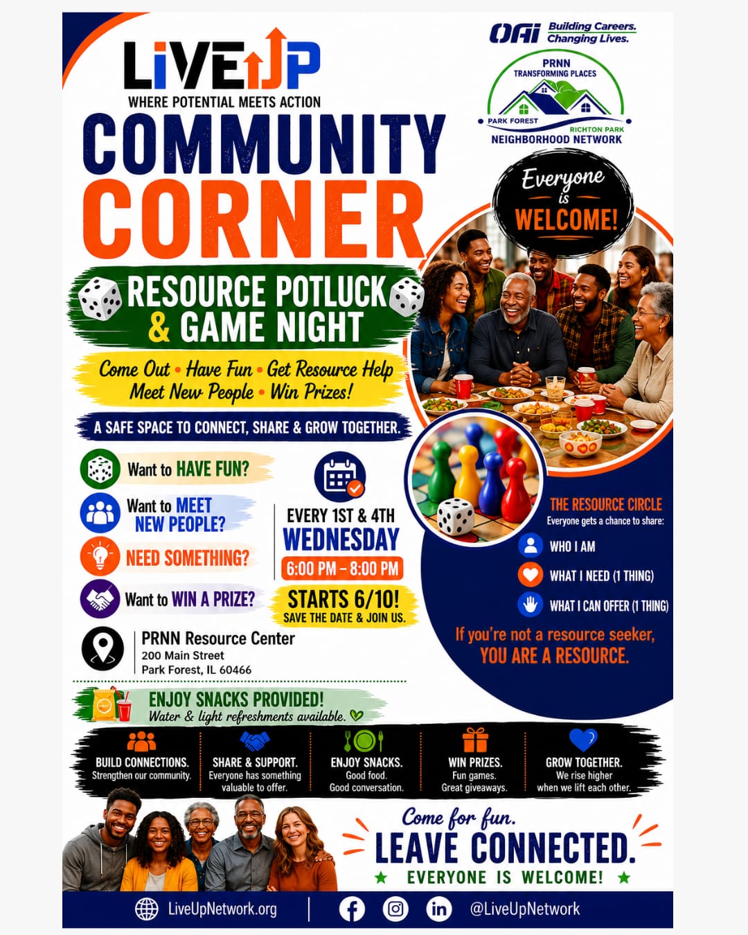 Community Corner: Resource Potluck & Game Night