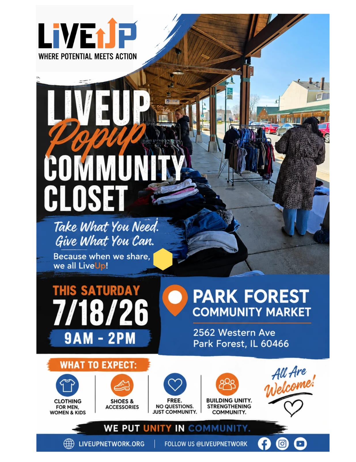 LiveUp Popup Community Closet